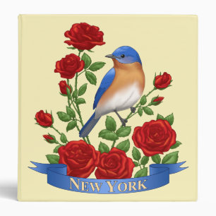 Classeur Oiseau et fleur de l'État de New York - Bluebird &