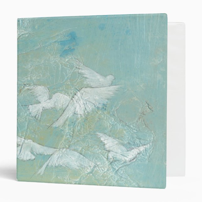 Classeur Oiseaux blancs à travers le ciel bleu (Devant/Intérieur)