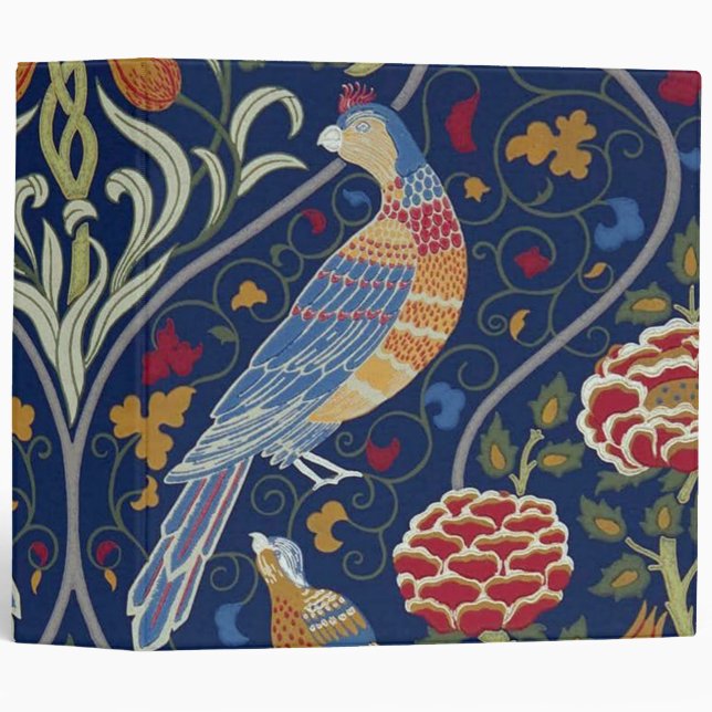 Classeur Oiseaux et fleurs, William Morris (Devant/Côté)