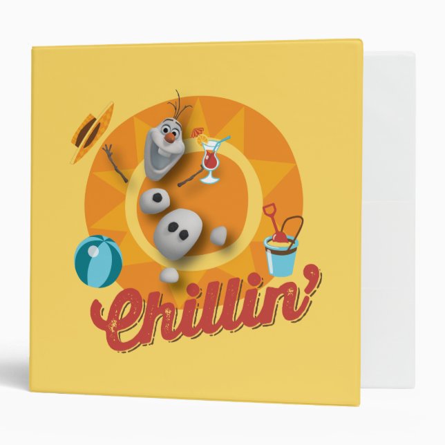 Classeur Olaf | Chillin' dans le cercle orange (Devant/intérieur)