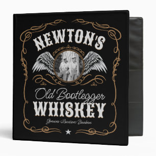 Classeur Old Moonshine Whiskey Étiquette AJOUTER PHOTO Nom 