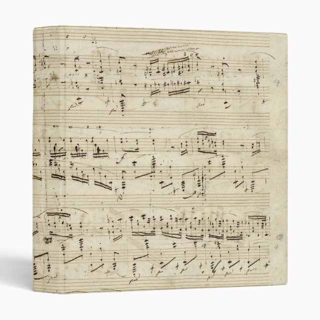 Classeur Old Music Notes (Devant/Côté)