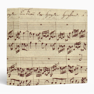 Classeur Old Music Notes - Bach Music Sheet