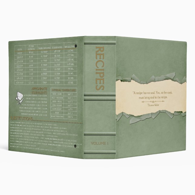 Classeur Old World Book Cover Sage Your Quote (Arrière-plan)