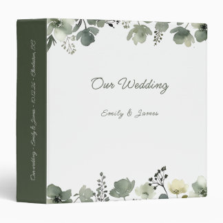 Classeur Olive Floral Wedding
