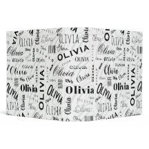 Olivia Nom Personnalisé Reliure Noir Blanc