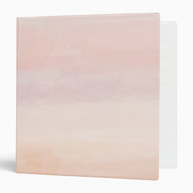 Classeur Ombre d'aquarelle de teint rose pâle du soleil (Devant/Intérieur)
