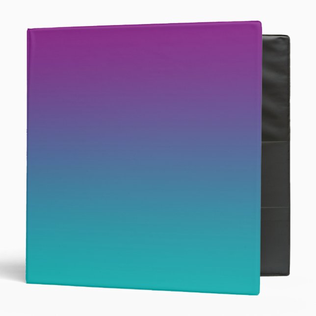 Classeur Ombre pourpre et turquoise (Devant/Intérieur)