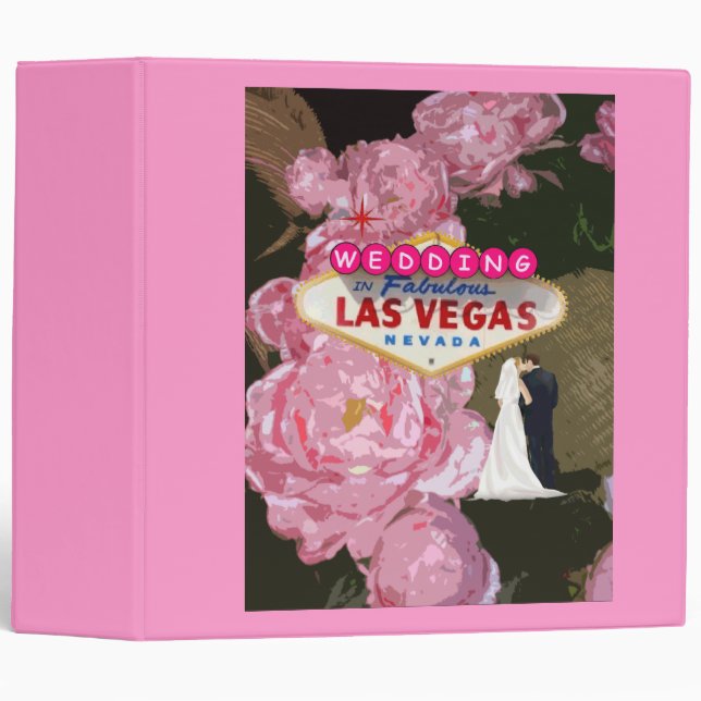 Classeur On S'Est Marié Las Vegas Mariage Album (Devant/Côté)