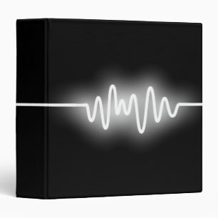 Classeur Onde acoustique (1,5 po) - blanc et noir