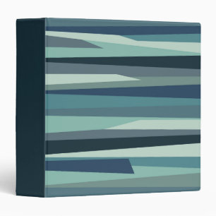 Classeur Ondes océaniques géométriques bleues