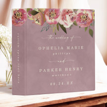 Ophelia Dusty Rose Floral Mariage Album photo