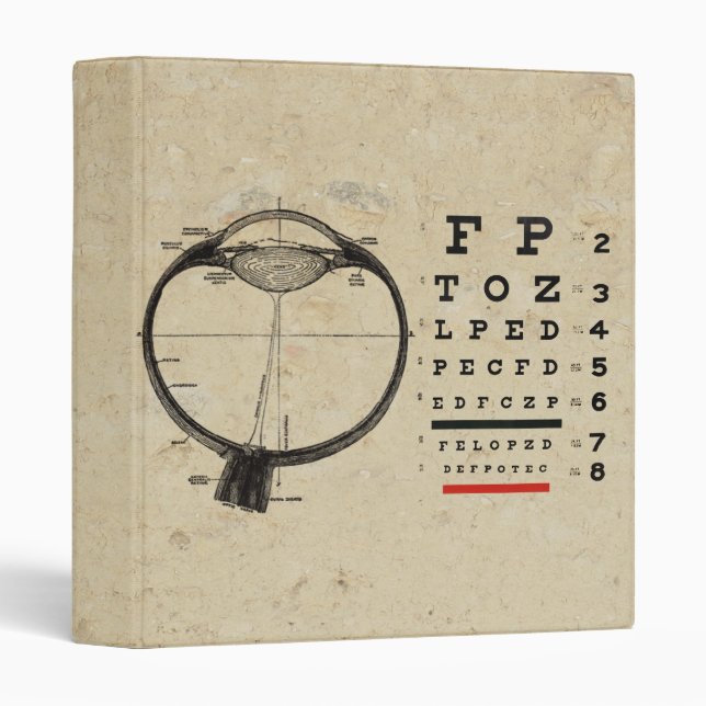 Classeur Ophthalmologue vintage (Devant/Côté)