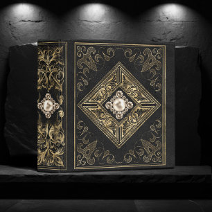 Classeur Opulence Ornée   Flourish Bijou Noir et Or