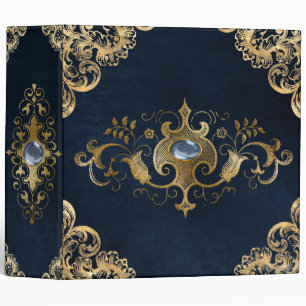 Classeur Or bleu Vintage Or orange