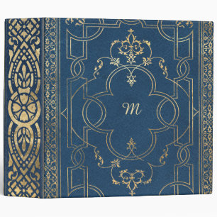 Classeur Or bleu Vintage Or orange