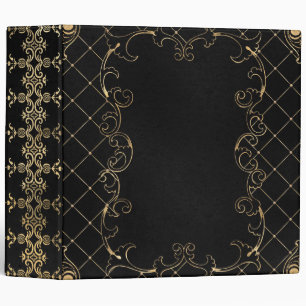 Classeur Or noir Vintage Or orné