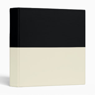 Classeur Or pâle et noir Simple Extra Wide Stripes