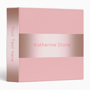 Classeur Or rose de poussin moderne élégant et bande rose