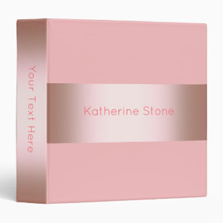 Classeur Or rose de poussin moderne élégant et bande rose