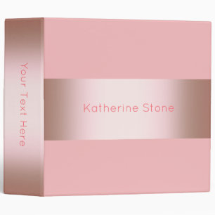 Classeur Or rose de poussin moderne élégant et bande rose