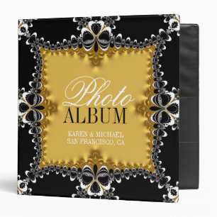 Classeur Or royal+Classeur noir d'album photos de dentelle