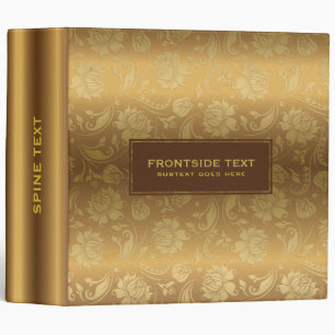 Classeur Or sur or froral damask patron