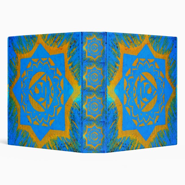 Classeur or sur symbole tantrique bleu (Arrière-plan)