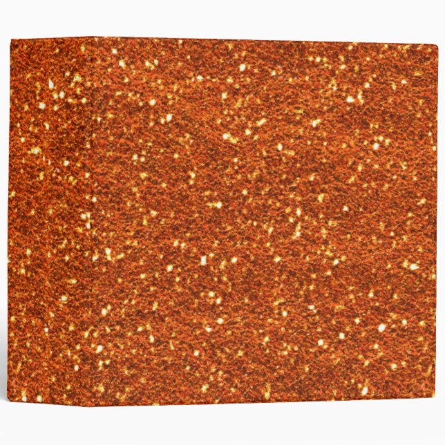 Classeur orange brûlé de parties scintillantes (Devant/Côté)