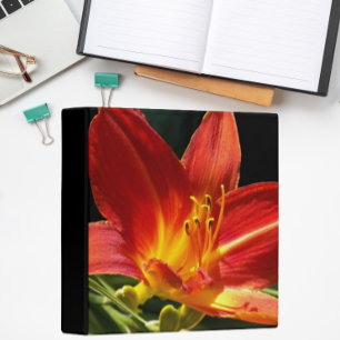 Classeur Orange Daylily Floral