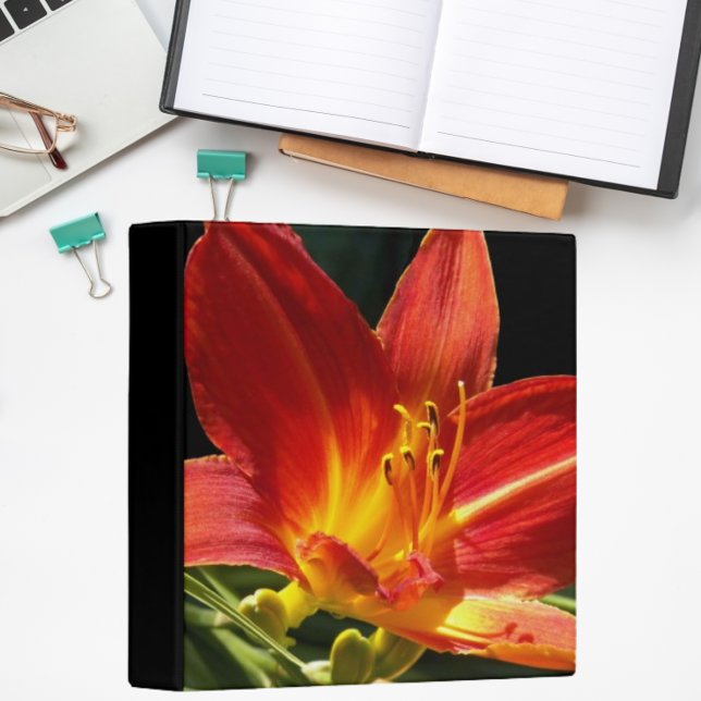 Classeur Orange Daylily Floral (In Situ Office)
