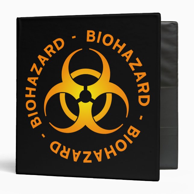 Classeur orange de symbole de Biohazard (Devant/Intérieur)