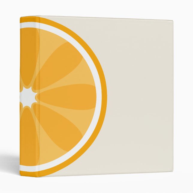 Classeur orange de tranche (Devant/Côté)