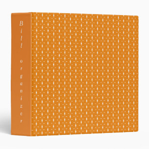 Classeur orange d'organisateur de Bill