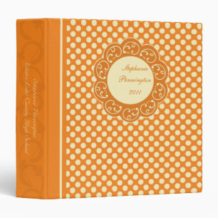 Classeur orange élégant de mémoire d'obtention