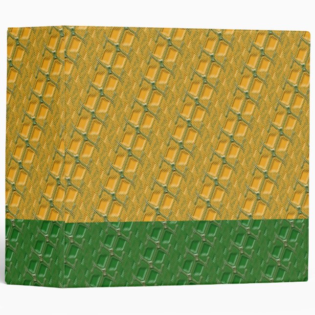 Classeur orange et vert de tirette (Devant/Côté)