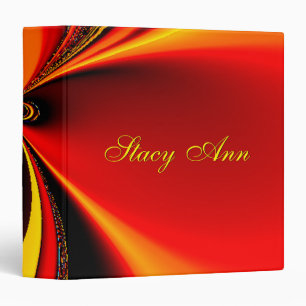 Classeur Orange Fury Fractal Personnalisé