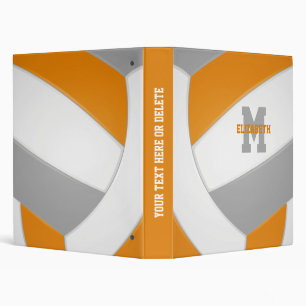 Classeur orange gris équipe couleurs filles garçons volley-