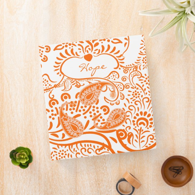 Classeur Orange Paisley (In Situ)