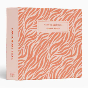 Classeur Orange Tiger Stripes College Planificateur univers