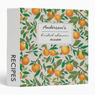 Classeur Oranges d'été Fruit Citron Floral Mariage