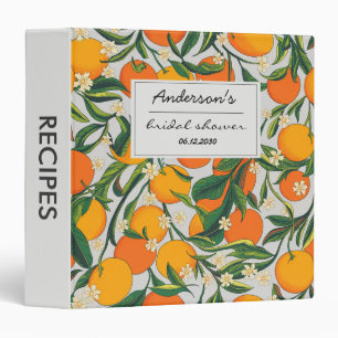 Classeur Oranges d'été Fruit Citron Floral Mariage