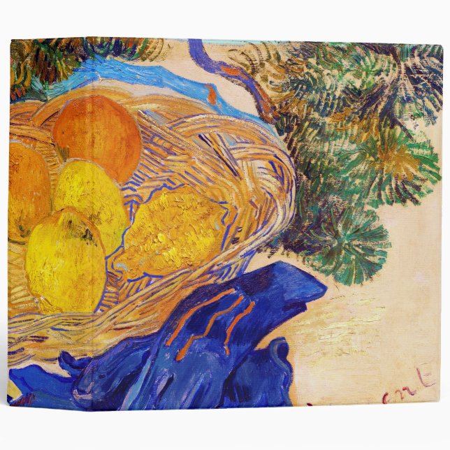 Classeur Oranges et citrons avec gants bleus, Van Gogh (Devant/Côté)