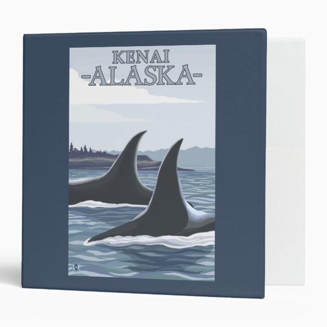 Classeur Orca Whales #1 - Kenai, Alaska (Devant/intérieur)