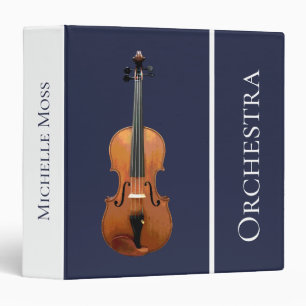 Classeur Orchestre Bleu de musique violon