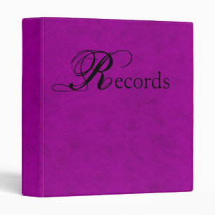 Classeur Orchidée rayonnante violet velours personnalisé Ca