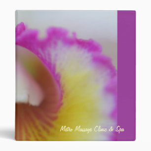 Classeur Orchidée violette et jaune