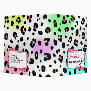 Classeur Organisateur de bon - empreinte de léopard de né