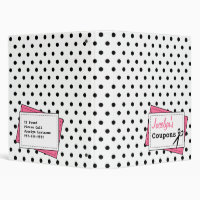 Organisateur de bon - point et rose de polka noir