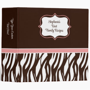 Classeur Organisateur de coupon personnalisé, Zèbre Brown/r